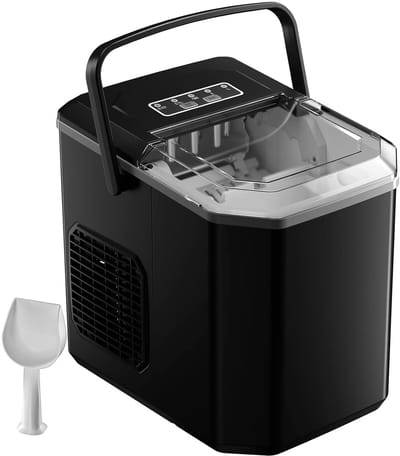 IJsblokjesmachine voor Thuis 12 kg per Dag - Compacte IJsblokjesmaker met 9 IJsblokjes per Cyclus - IJsmachine voor Keuken, Kantoor, Feestjes en Dranken