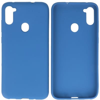 Hoesje Geschikt voor de Samsung Galaxy A11 - Backcover Color Telefoonhoesje - Navy