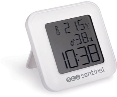 Thermometer-hygrometer - SCS SENTINEL - ThermoHygro - Binnen - Geeft tijd, alarm, vochtigheid en temperatuur weer