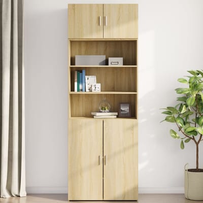 vidaXL - Wandkast - 80x42,5x40 - cm - bewerkt - hout - sonoma - eikenkleurig