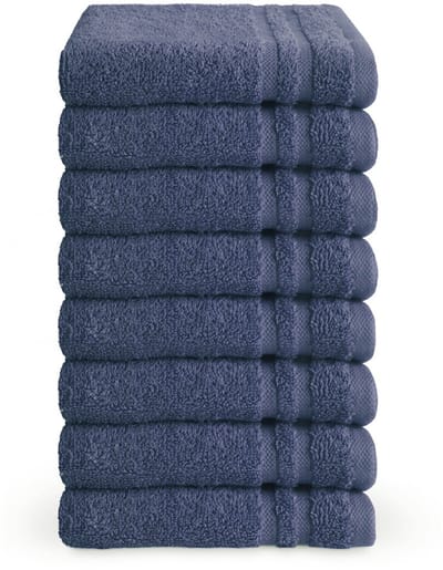 Byrklund gastendoekjes 30x50 - set van 8 - Hotelkwaliteit - Donker Blauw