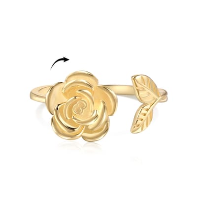 Fidget ring roos - Fidget ring bloem - Ascella - Goud - Anti-stress - Anti-angst -