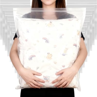 PromoHome 20 stuks Herbruikbare Doorzichtige Opbergzakken 50x60 cm - Grote Verzegelde Plastic Ziplock Zakken voor Kleding, Speelgoed en Opslag - Dik, Stof- en Vochtdicht