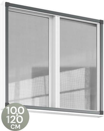 O'DADDY® Raamhor - 100x120 cm - Aanpasbaar Vliegengaas - Glasvezel - Horrengaas - Insectenhor - Veelzijdig en Gemakkelijk te Monteren - Zwart