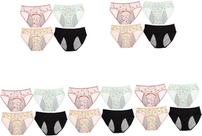 Menstruatie Ondergoed - Period Broekjes - Comfortabel Beschermen - Ademend Katoen - 20 Stuks - Diverse Kleuren