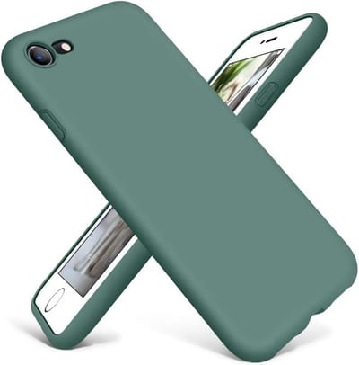 ShieldCase Siliconen hoesje met camera bescherming geschikt voor Apple iPhone 7 / 8 - donkergroen - Flexibele en Schokbestendige Case - Krasbestendige Silicone Cover - Luxe Silicone Accessoire - Zacht en Stijlvol Telefoonhoesje