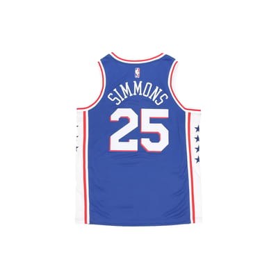 Nike NBA Icon Edition Swingman Fan Jersey - Philadelphia 76ers, Simmons Heren Tops Blauw 864501-496 S white