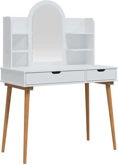 vidaXL - Kaptafelset - FAUSKE - 4 - st - Wit - 100 - x - 50 - x - 143 - cm