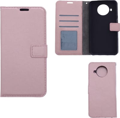 LuxeBass Hoesje geschikt voor Xiaomi Mi 10T Lite - Boekhoesje met kaartvakken - RoseGoud gsm hoesje - telefoonhoes - telefoonhoesjes