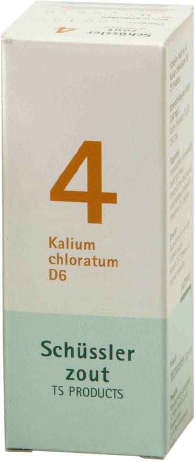 Pfluger Schussler Zout nr 4 Kalium Chloratum D6 - 1 x 100 tabletten