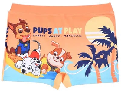 PAW Patrol Zwemboxer Jongens – Chase, Marshall & Rubble – Oranje – Maat 98 – Officiële licentie
