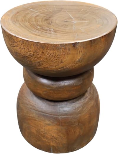 Bijzettafeltje Teakhout - Houten Tafeltje - Decoratief Gebruik - Massief Hout - Maten - Bruin