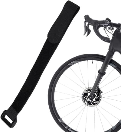 Fietsband Bevestiging - Wiel Stabilisator - Fiets Vervoer - Verstelbaar Nylon Materiaal - 20x200mm - Zwart
