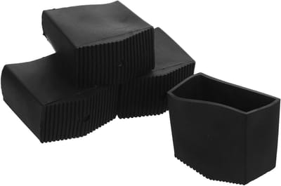 Laddervoeten Beschermhoezen - Trapvoetbeschermers Rubber - Ladder Stabiliseren - Anti-slip Ontwerp - 5.5 x 5 x 3 cm - Zwart