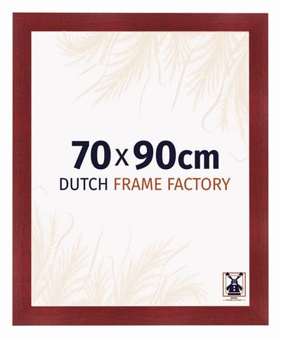 Fotolijst 70x90 cm - MDF - Wijnrood Geveegd - Praag