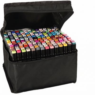 Twinmarkers 168 Stuks - Professionele Alcohol Markers - Dubbelzijdige Tip - Stiften - Opbergtas Met Houder - IXEN