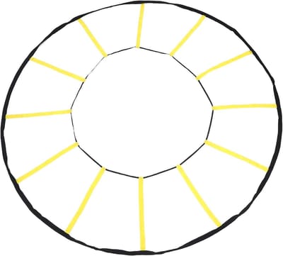 Circulaire Snelheidsladder - Behendigheidsladder Training - Sportieve Prestaties Verbeteren - 12 Sporten Ontwerp - Nylon Materiaal - Zwart