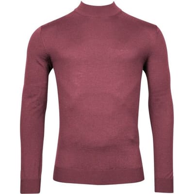 Thomas Maine Trui Turtleneck Single Knit Raspberry / male