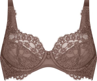 Hunkemöller Dames Lingerie Niet-voorgevormde beugel bh Daisy - Bruin - maat B80
