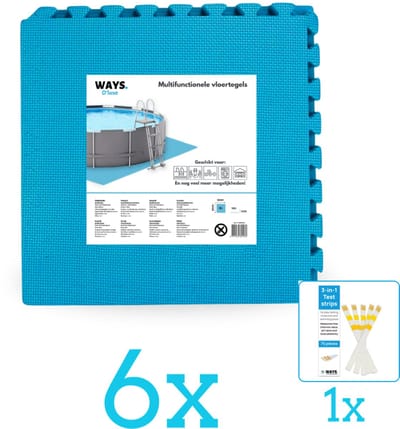 WAYS D’luxe - Zwembad Ondergrond - Vloertegels 50x50 cm - 8 Tegels - Volumebundel - Vloertegels - 6-delig