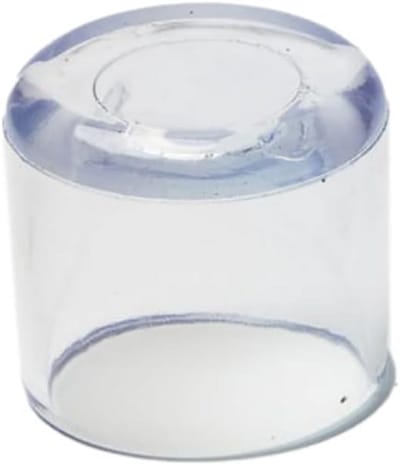 8x Ronde Stoelpootdoppen - Transparant Kunststof - Beschermdoppen met Antislip Bodem - 40 mm