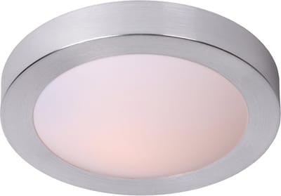 Lucide FRESH - Plafonnière (Plafondlamp) Badkamer - Ø 35 cm - 2xE27 - IP44 - Mat chroom