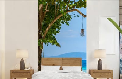 Behang - Fotobehang Tropisch - Strand - Zee - Breedte 120 cm x hoogte 240 cm