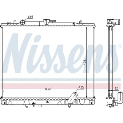 Radiator, motorkoeling NISSENS 62895A