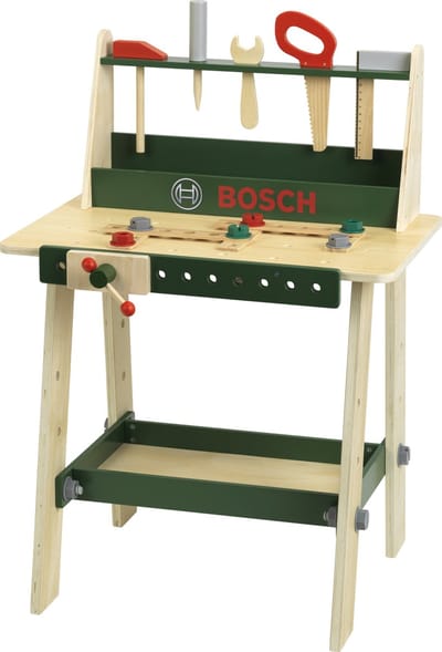 Klein Toys Bosch mini - speelgoed werkbank - 16-delig - hout - meerkleurig