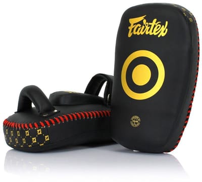 Fairtex KPLC5 Serie - Training Tarcze - Czarno-Złote - Small - Ergonomische Vorm