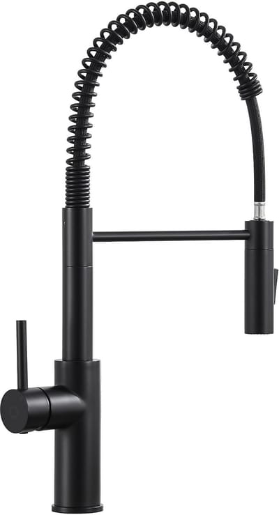 CECIPA max Keukenkraan Met Uittrekbare Uitloop - keukenkranen zwart - Handdouche Met 2 straalsoorten - Flexibele Slang - Keukenmengkraan - Zwart