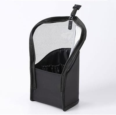 Make-up Borstels Organizer met Waterdichte Stof, Ideaal voor Reizen en Thuisgebruik, Zwart en Eenvoudig Ontwerp