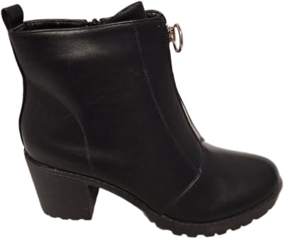 LUCKYSHOES-ENKELLAARSJE-FRONT SIERRITS-BLOKHAK 7CM LEDERLOOK-41