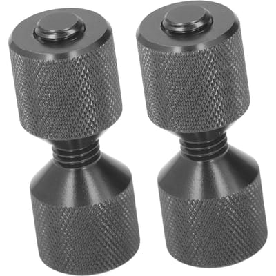 Set van 2 flensuitlijnpennen, geanodiseerd aluminium, 1-1 8 inch flens, dubbele gaten, geschikt voor flenzen van 0,5 tot 14 inch en een draagvermogen van 150 LB. Black