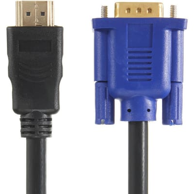 1.8M 6FT Gold HDTV HDMI Male to VGA Male HD15 Adapter Cable For PC TV DF