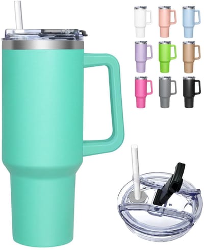 Dailygoody - Thermobeker Tumbler - 2-in-1 deksel - Roestvrijstaal - 1180 ml - Herbruikbare drinkbeker - Geschikt voor reizen - Thermische koffie-to-go