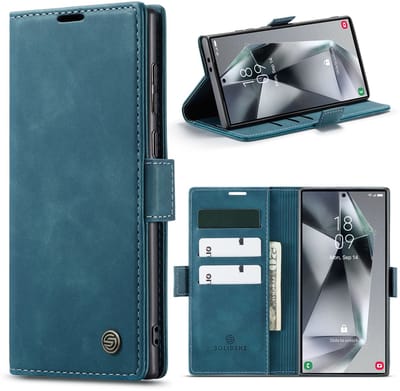 Solidenz Hoesje - Geschikt voor Samsung Galaxy S25 Ultra - Urban Book - Blauw