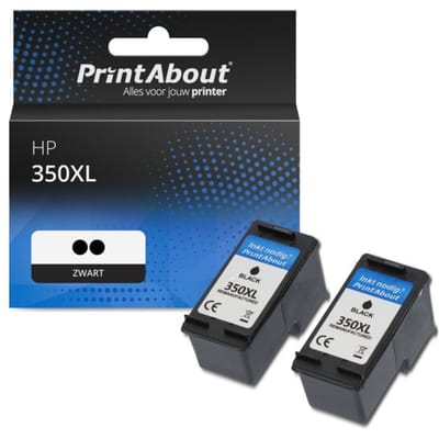 PrintAbout huismerk Inktcartridge 350XL (CB336EE) Zwart Multipack Hoge capaciteit Geschikt voor HP