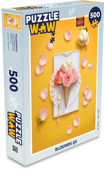 Puzzel Bloemen ijs - Legpuzzel - Puzzel 500 stukjes