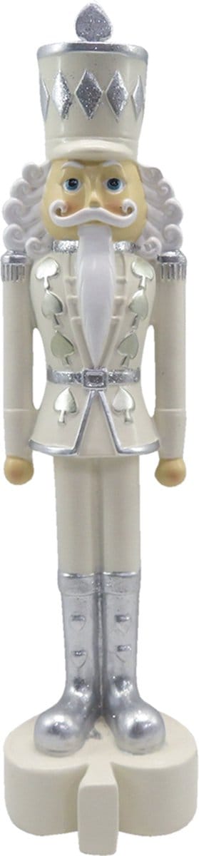 Clayre & Eef Beeld Notenkraker 35 cm Beige Zilverkleurig Kunststof