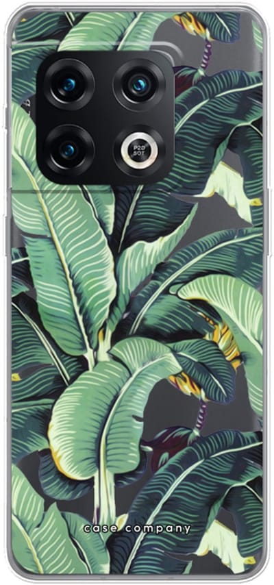 Case Company® - Hoesje geschikt voor OnePlus 10 Pro hoesje - Bananenbladeren - Soft Cover Telefoonhoesje - Bescherming aan alle Kanten en Schermrand