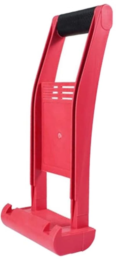 Paneeldrager - Gipsplaatlift Handgereedschap - Materiaal Transport - 80 kg Draagkracht - 43 x 20 cm - Rood