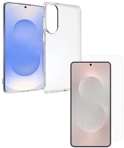 Soft Back Cover Hoesje Geschikt voor: Samsung Galaxy S25 Edge Silicone Transparant + 1x Tempered Glass Screenprotector - ZT Accessoires