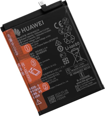 Huawei, Batterij Geschikt voor Huawei P30 3650mAh HB436380ECW, Zwart