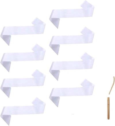 Satijnen Linten - Decoratie Band - Feestelijke Decoratie - Zelf Te Ontwerpen - 8 Stuks 160cm - Wit