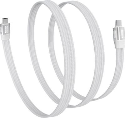 Sitecom - Cable - USB-C - 80Gbps - Thunderbolt 3/4/5 Compatible - 100cm - Flat Cable - 240W - Wit