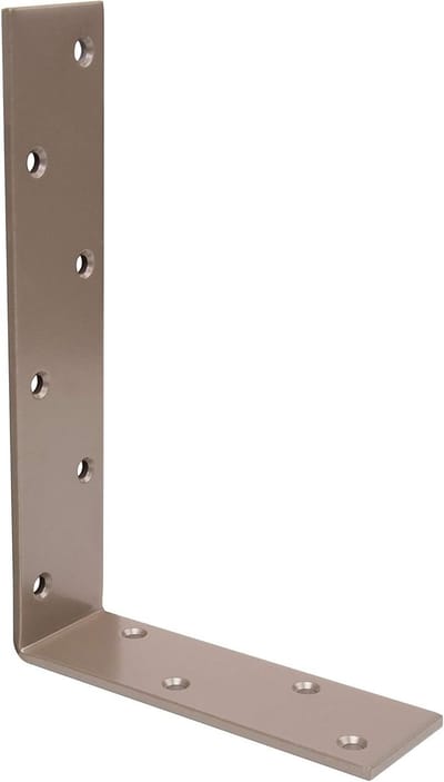 Balkhoek Ongelijkbenig - Hoekverbinder Hekwerk - Hekwerk Monteren - Parelbeige Dubbelzijdige Coating - 160 x 240 x 50 mm - Parelbeige