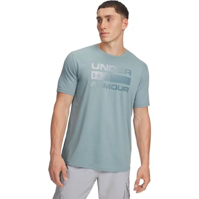 Under Armour Sportshirt Teaissue Wordmark T-Shirt 1329582 Green 323-S (US SM)