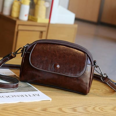 Nieuwe Moeder Zacht Leer Dames Tas Mobiele Telefoontas Eén Schouder Crossbody Tas Dames Shopping Muntportemonnee Mini Tas brown