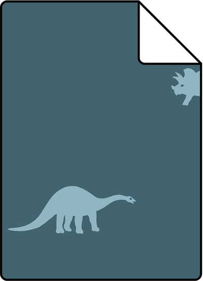 Proefstaal ESTAhome behang dinosaurussen blauw - 26.5 x 21 cm - 131801-S
